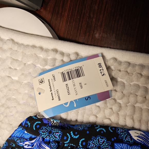 1Swim Solutions blue Tankini Top size 8 - Picture 5 of 9